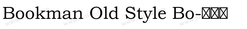 Bookman Old Style Bo字体转换